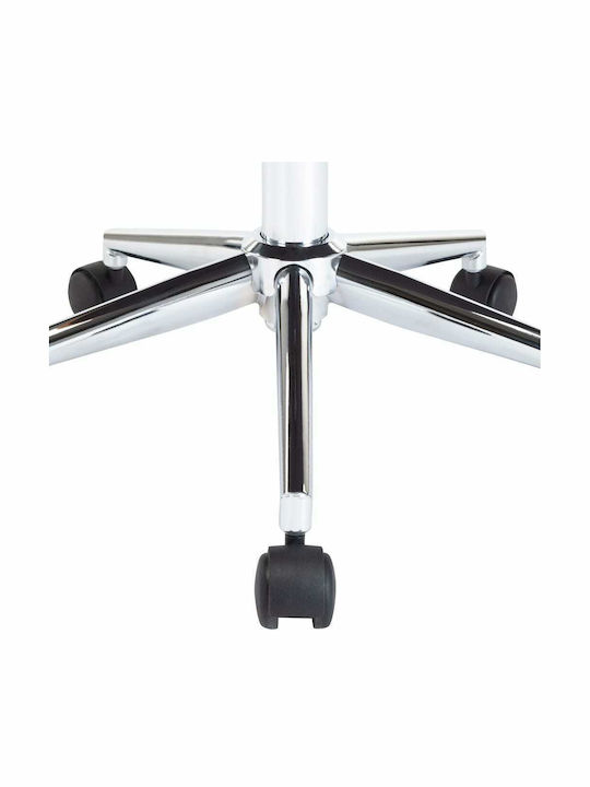 Swivel Visitor Armchair with Wheels Γκρι 49.5x51.5x94cm 4pcs