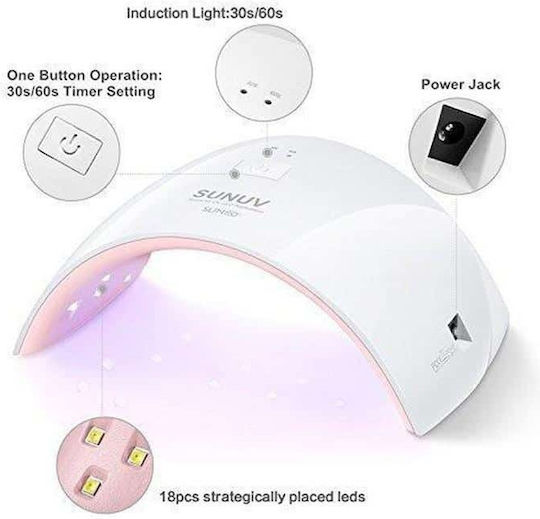 SUN ONE UV Sun 9C Nail Polish Curing Lamp UV / LED 24W White