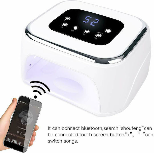 Molly Lac Dual με Ηχείο Bluetooth Φουρνάκι Νυχιών UV / LED 99W Λευκό