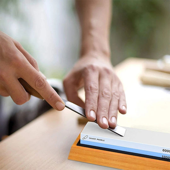 Sharp Pebble Knife Sharpening Stone Double with Density 1000/6000