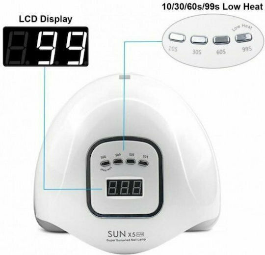 Sun Sun X5 Max Φουρνάκι Νυχιών UV / LED 80W Λευκό