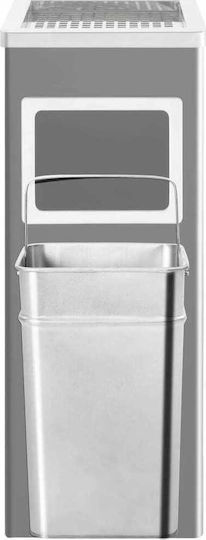 vidaXL Metallic Waste Bin 36lt Black