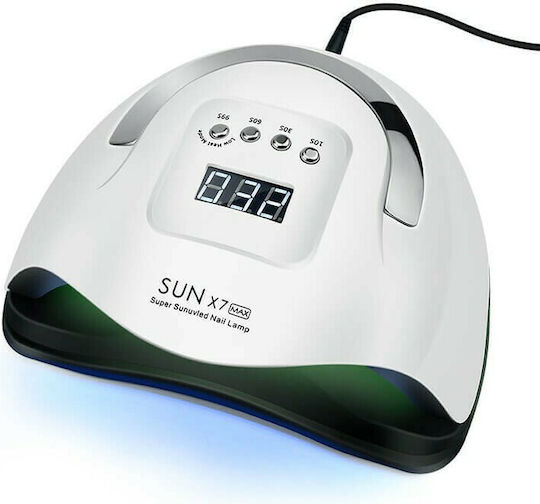 Sun Χ7 Max Nail Polish Curing Lamp UV / LED 150W White