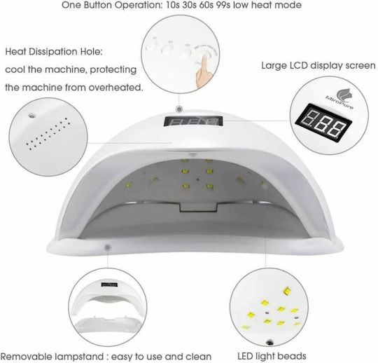 SUN ONE UV Sun 5 Nail Polish Curing Lamp UV / LED 48W White