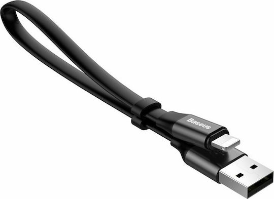 Baseus Nimble Flat USB to Lightning Cable Μαύρο 0.23m (CALMBJ-B01)