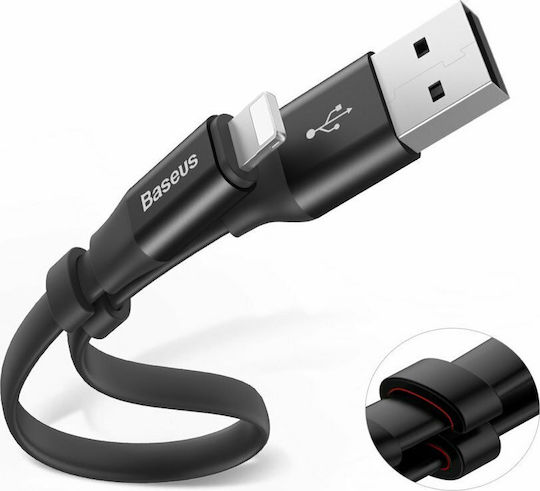 Baseus Nimble Flat USB to Lightning Cable Μαύρο 0.23m (CALMBJ-B01)
