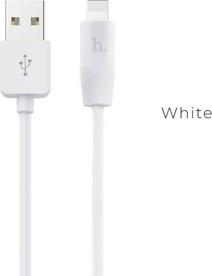 Hoco Regular USB to Lightning Cable Λευκό 1m (X1)