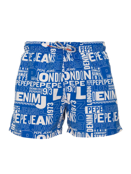 Alex Men's Swimwear Shorts Blue with Patterns