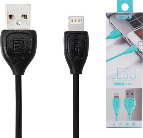 Remax Regular USB to Lightning Cable Μαύρο 1m (Lesu)