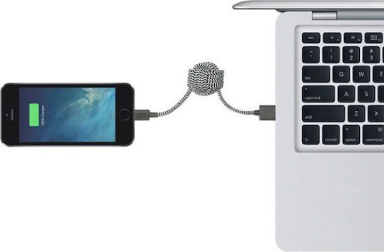 Native Union Key Schlüsselanhänger USB-A zu Lightning Kabel Schwarz 0.2m Kosmos (NU-KEY-L-CS-BLK-NP)