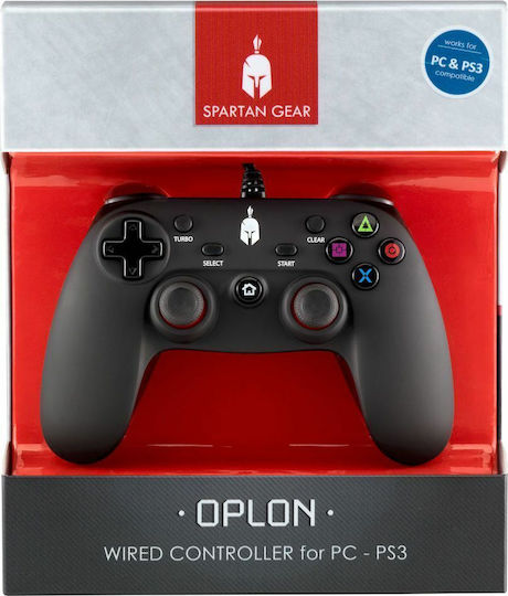 Spartan Gear Oplon Verkabelt Gamepad für PC / PS3 Schwarz