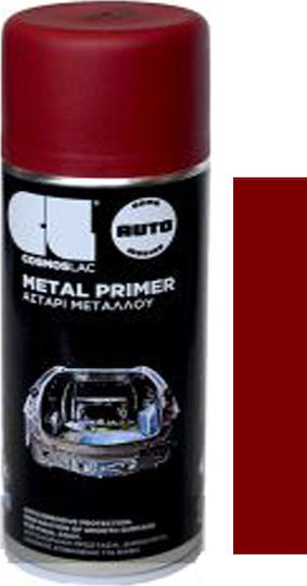 Cosmos Lac Spray Primer Metal Primer with Metallic Effect Red 400ml