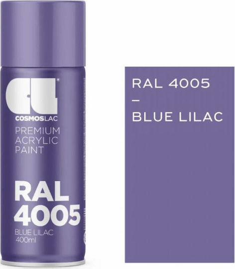 Cosmos Lac Спрей Боядисване Premium Acrylic с Металик Ефект Синя люлякова RAL 4005 400мл