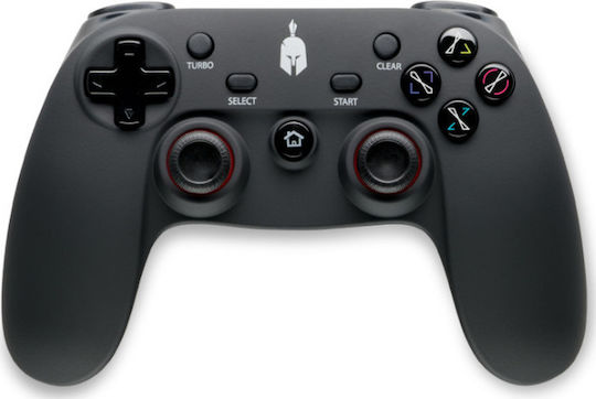Spartan Gear Ksifos Ασύρματο Gamepad για PS3 / PC Μαύρο