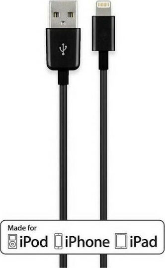 Goobay USB to Lightning Cable Μαύρο 1m (63523)