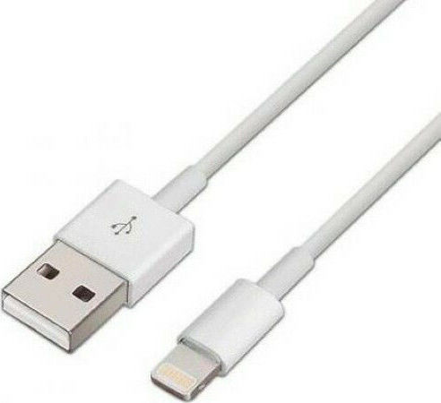Green Mouse Regular USB-A la Cablu Lightning Alb 2m