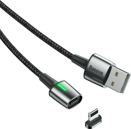 Baseus Zinc Braided / Magnetic USB to Lightning Cable Μαύρο 2m (CALXC-B01)
