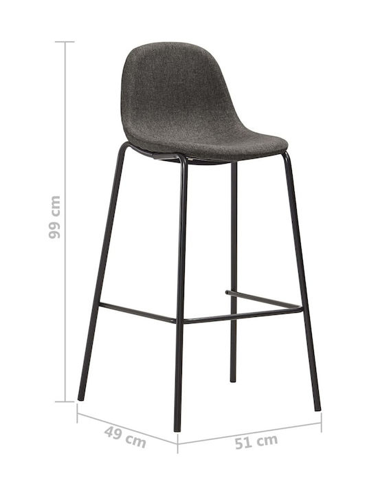 Bar Set for Small Outdoor Spaces 3 Pieces Dark Gray
