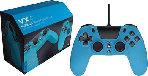 Gioteck VX4 Verkabelt Gamepad für PC / PS4 Blau