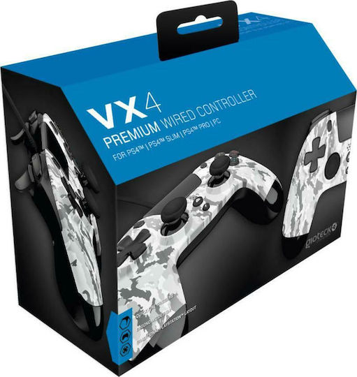 Gioteck VX4 Verkabelt Gamepad für PC / PS4 Blau