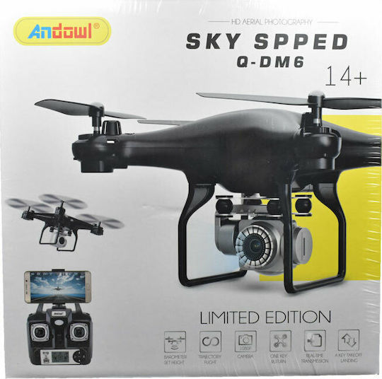 Andowl DM6 Drone 2.4 GHz με Κάμερα 720p σε Μαύρο Χρώμα