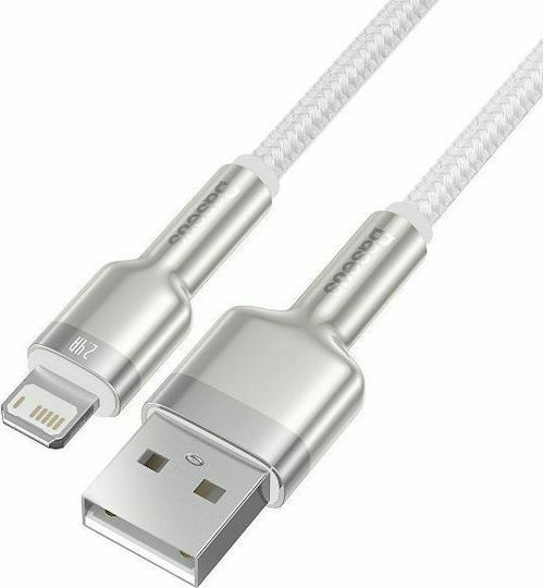 Baseus Cafule Series Braided USB-A to Lightning Cable White 2m (CALJK-B02)