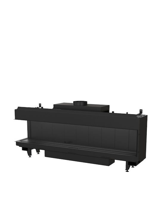 Kratki Leo L 200 G31 37 MBAR Ενεργειακό Τζάκι Αερίου 17kW Αριστερή Γωνία με Σταθερή Πόρτα