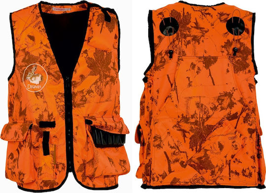 Dispan Hunting Vest Camouflage Κυνηγίου Λαγός Camo/ Orange Orange
