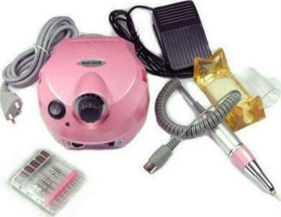 US-202 Nagelfräser Strom 15W Rosa mit Pedal mit 25000 Umdrehungen pro Minute
