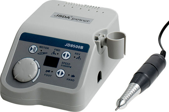 JSDA JB8500B Тренажор за нокти Електрически 65W Бял с педал с 35000 оборота в минута