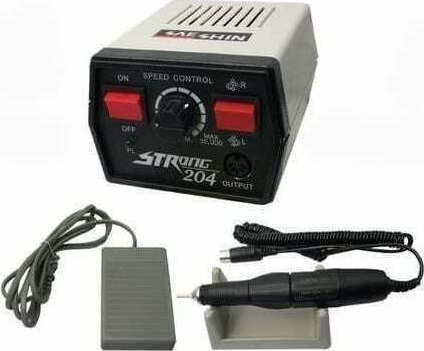 Saeshin Strong 204 Τροχός Νυχιών Ρεύματος 65W Γκρι 35000 Στροφών με Πεντάλ