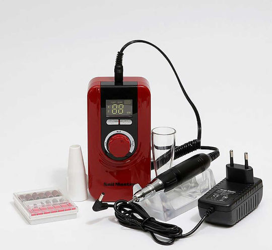 Mixcoco US-803 Τροχός Νυχιών Μπαταρίας 65W Λευκός 35000 Στροφών με Πεντάλ