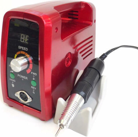 Factory ZS703 Nail Drill Power 65W Red with Pedal with 35000 Rotations per Minute