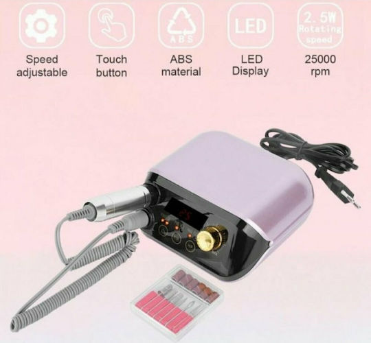 SML M1 Nail Drill Power 30W Purple with 25000 Rotations per Minute