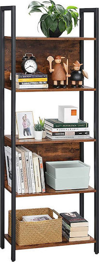 Leobert Brown Bookcase 62x24x165cm