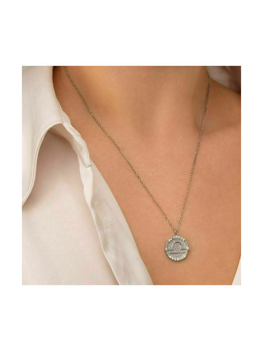 Excite-Fashion Necklace Zodiac Sign from Silver with Zircon