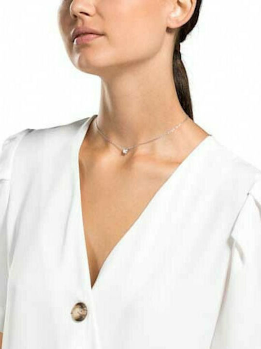 Swarovski Attract Round Κολιέ Μονόπετρο