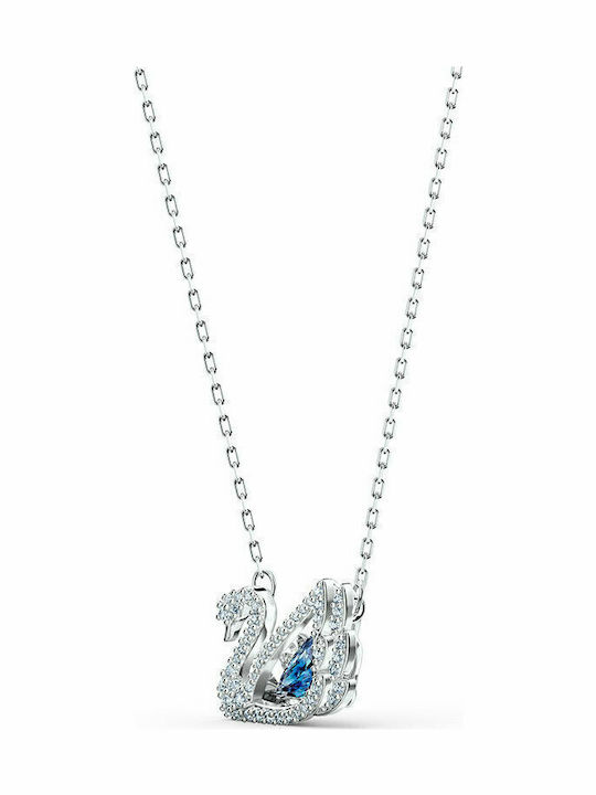 Swarovski Dancing Swan Necklace Blue