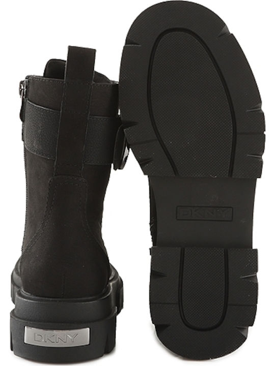 Laina Leather Women's Ankle Boots Platform Black