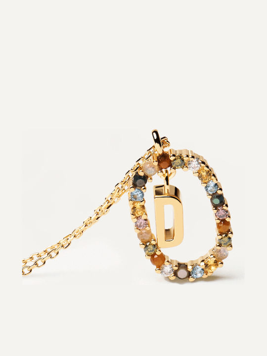 P D Paola Letter Collection "D" Monogramă "D" Placat cu aur