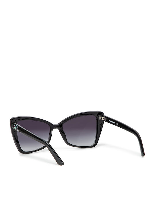 Karl Lagerfeld Women's Sunglasses with Black Plastic Frame and Black Gradient Lens KL6044S-001