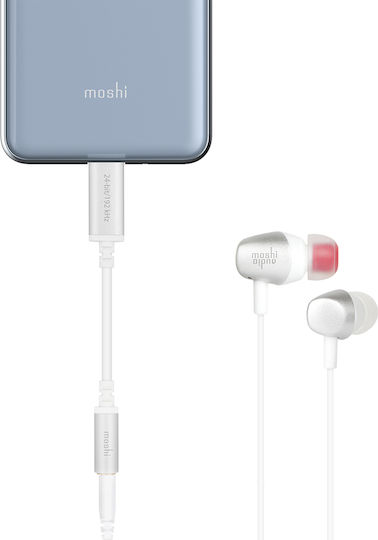 Moshi Μετατροπέας USB-C male σε 3.5mm female Ασημί 1τμχ