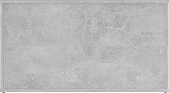 vidaXL Декоративна куфар Дърво Grey Concrete 84x42x46бр