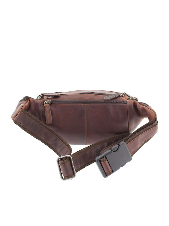 Leather Waist Bag Brown