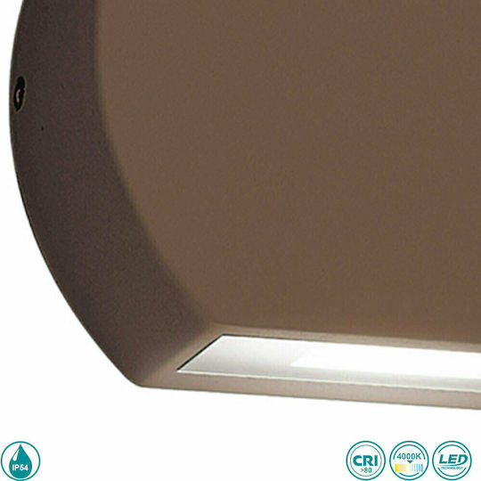 Gea Luce Επιτοίχιο Εξωτερικό Σποτ LED IP54 5W με Φυσικό Λευκό Φως