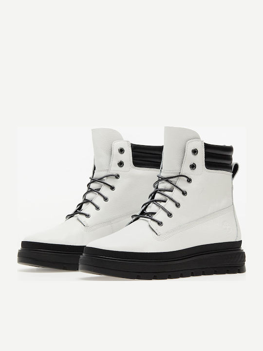 Ray City 6 Inch Ghete dama de piele cu Platforme pentru femei in Alb