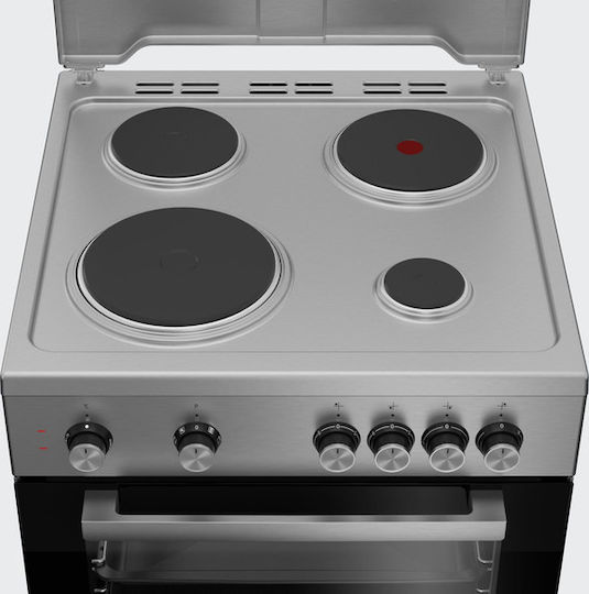 Beko Κουζίνα 65lt με Εμαγιέ Εστίες Π60εκ. Inox