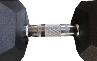 Luxury Βαράκι Εξάγωνο Λαστιχένιο Rubber Hexagon Dumbbell 1 x 15kg