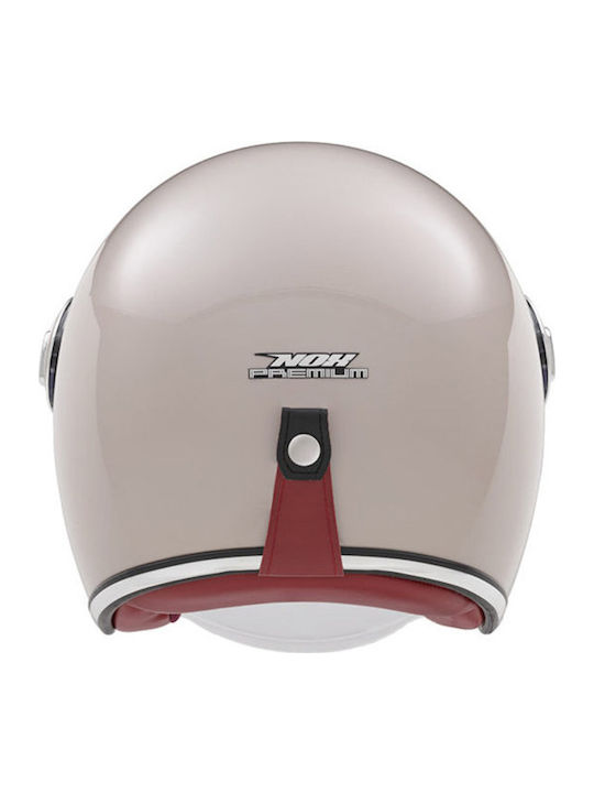 Nox Heritage Pink Champagne Motorcycle Helmet Jet 1350gr with Sunvisor