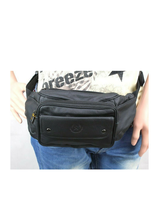 Annie Leather Magazin online pentru bărbați Piele Bum Bag pentru Talie Negru